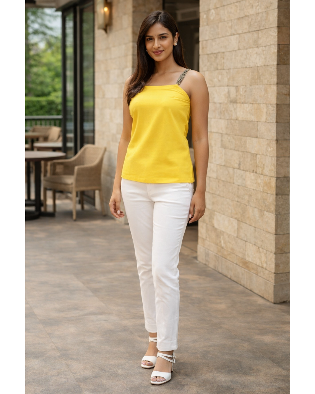 Yellow Terry Cotton Top