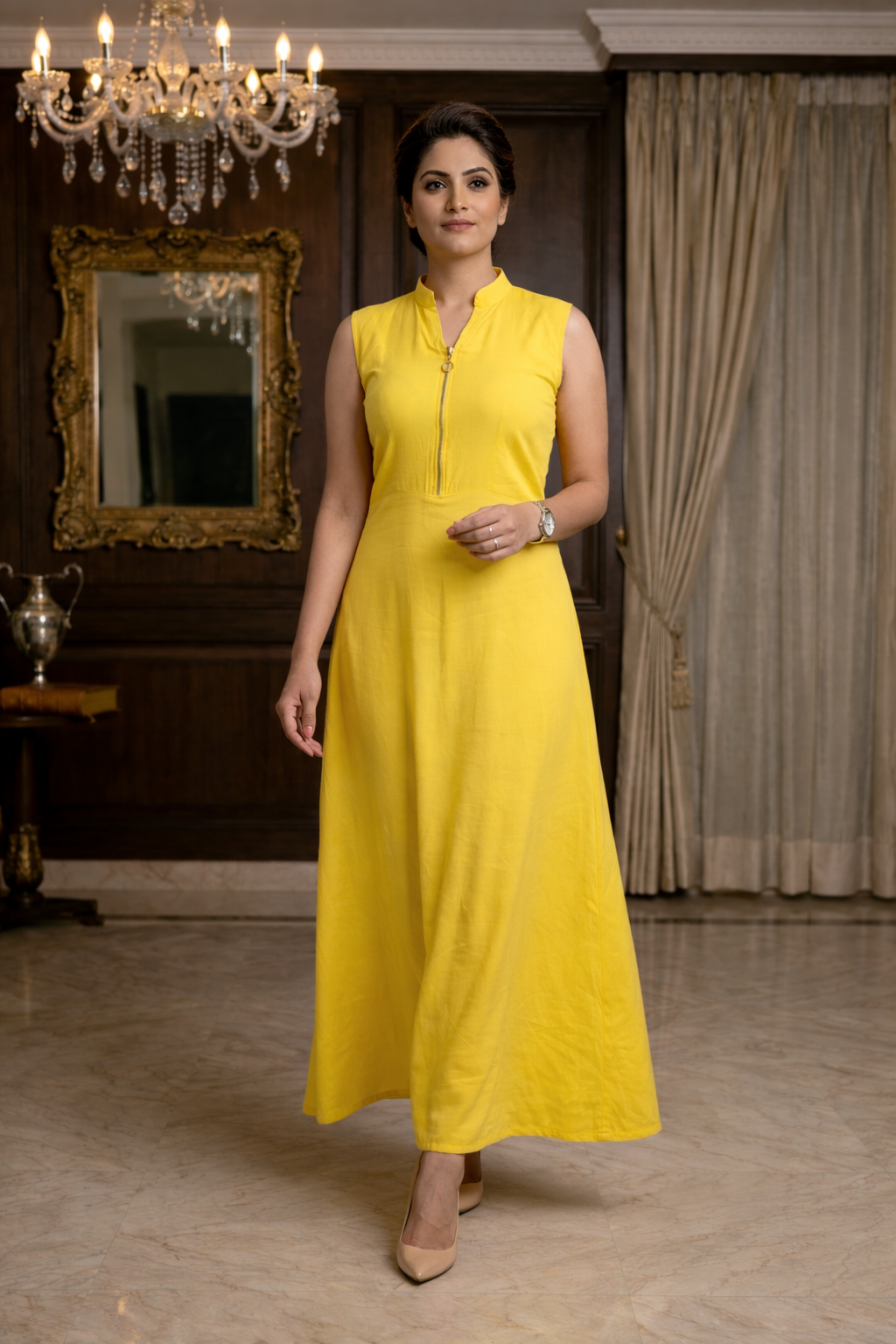 Sun Shine Yellow Solid Maxi