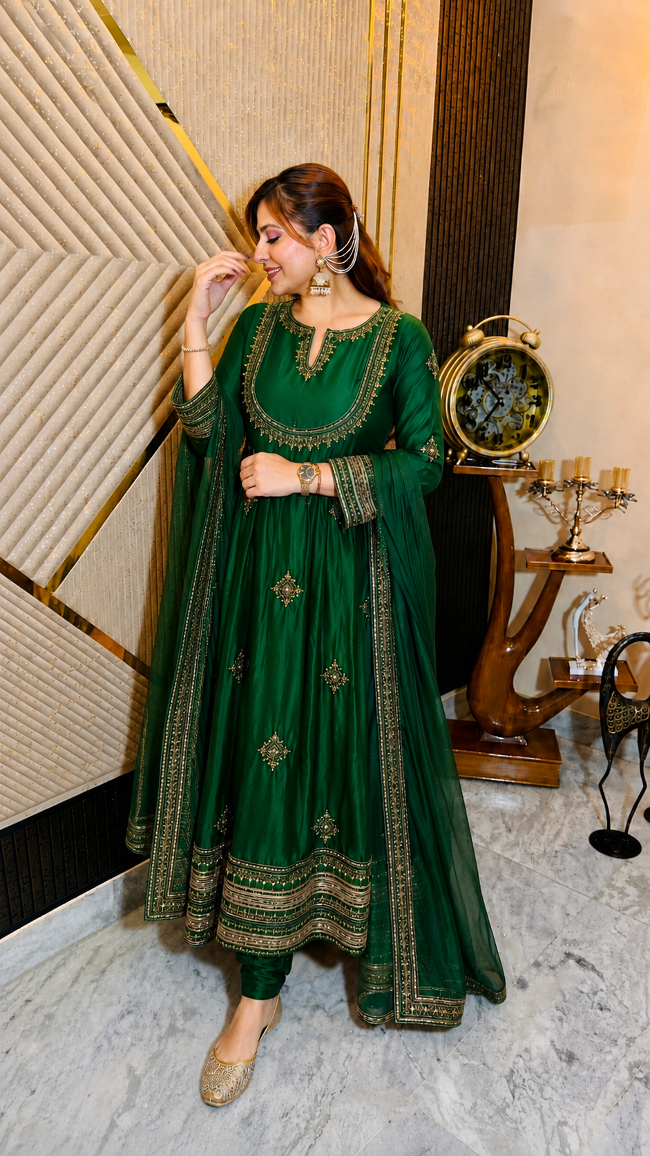 Emerald Aura Anarkali Set