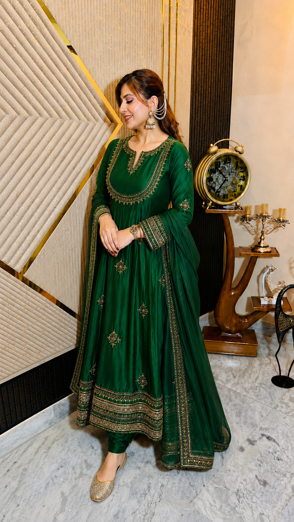Emerald Aura Anarkali Set