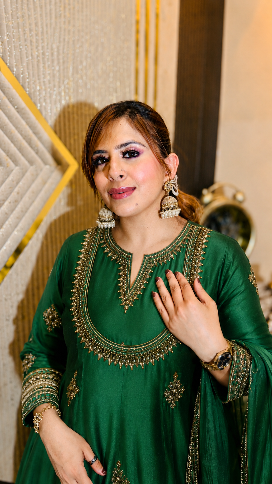 Emerald Aura Anarkali Set