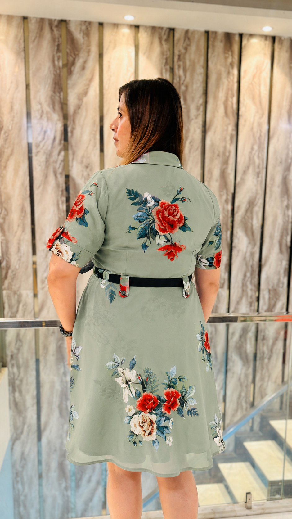 London Affair Sage Green Dress