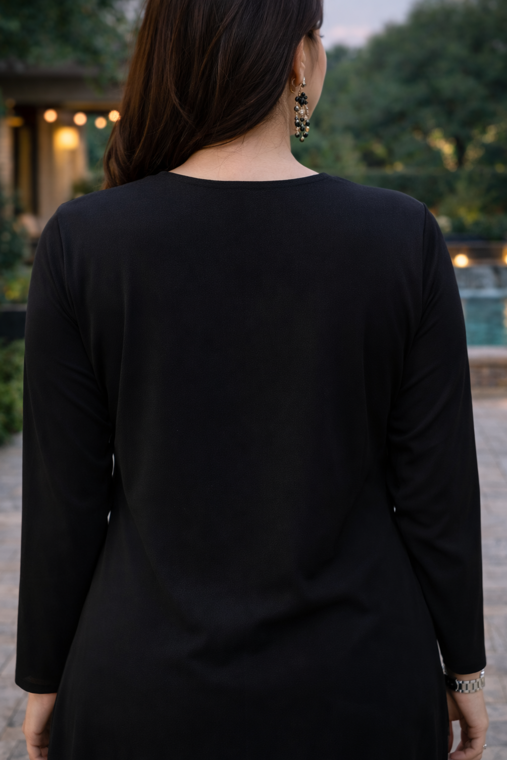 Black Slit Top