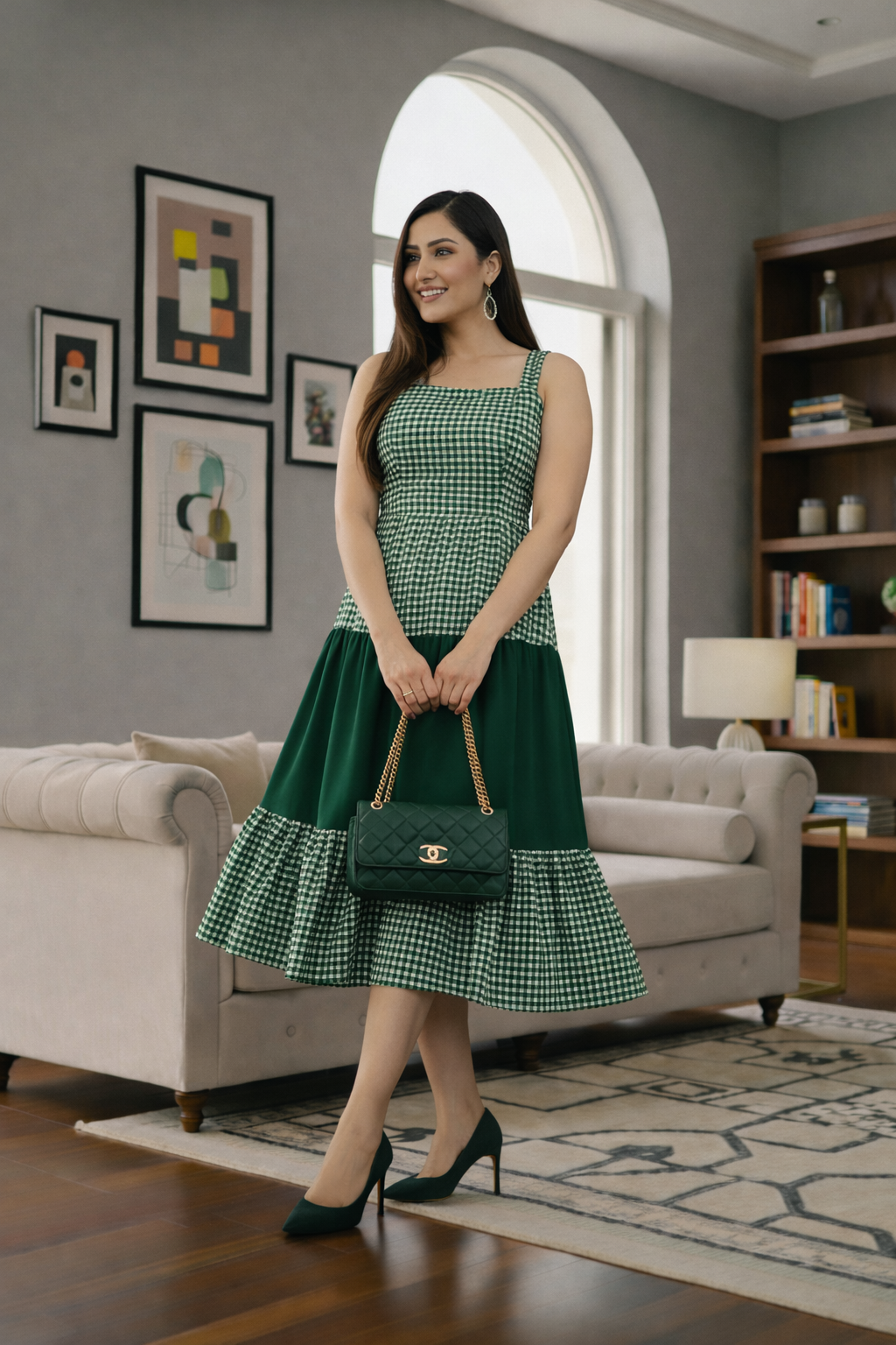 Blue Cotton Midi