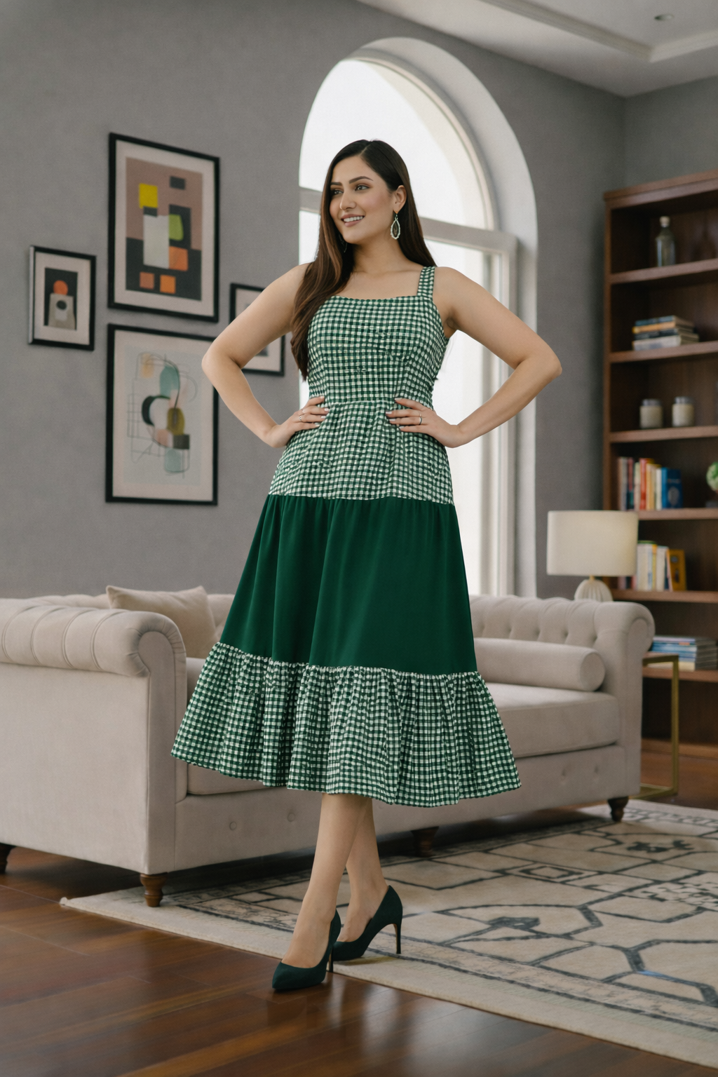 Blue Cotton Midi