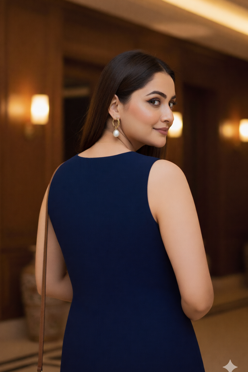 Navy Blue Mirror Maxi