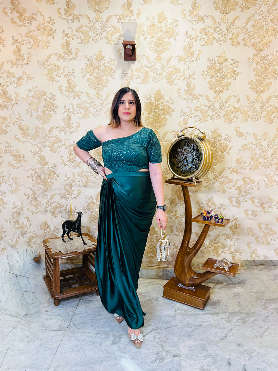 Bottle Green Cocktail Drape