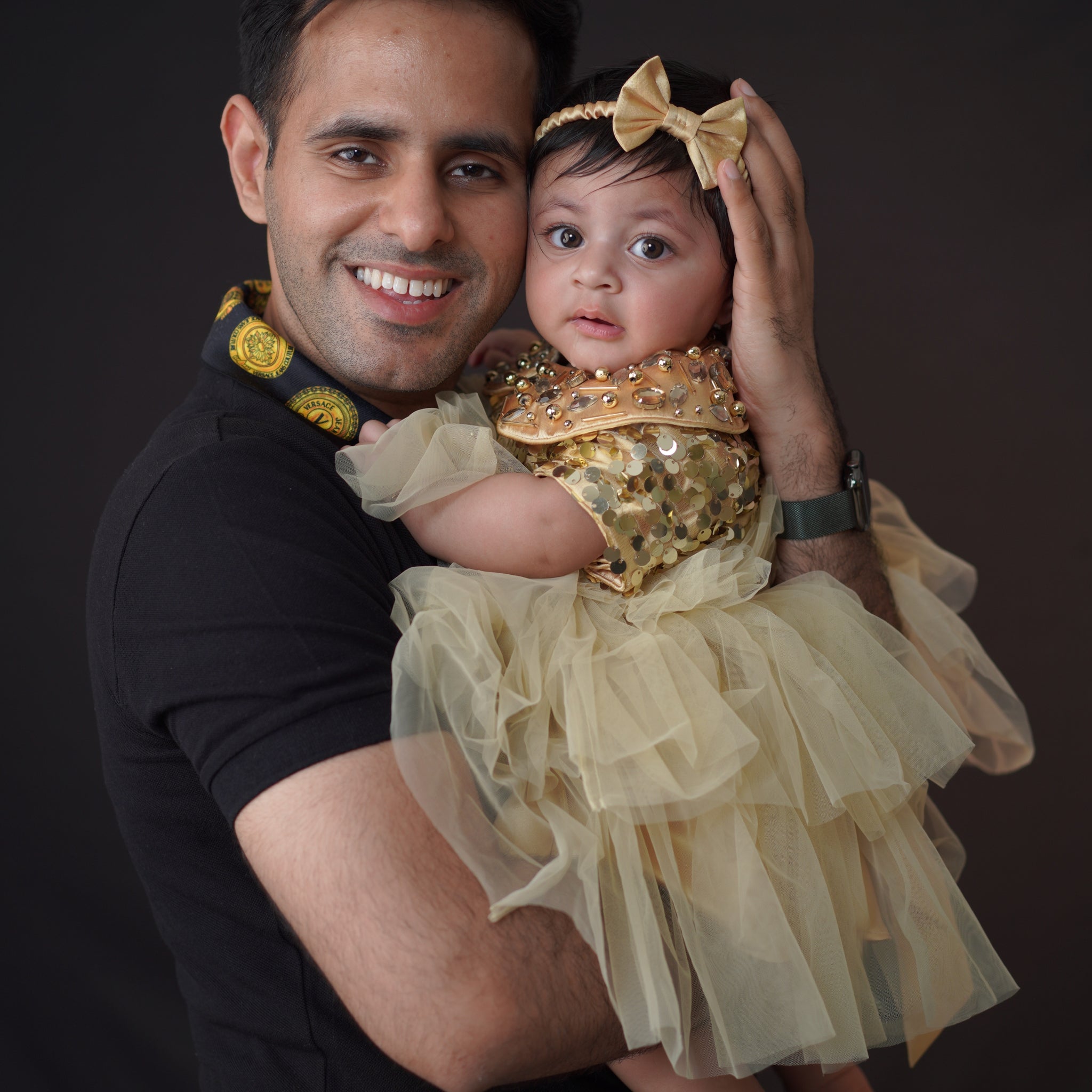 Golden Baby Girl Gown Lakhina Couture Golden Baby Girl Gown Lakhina Couture