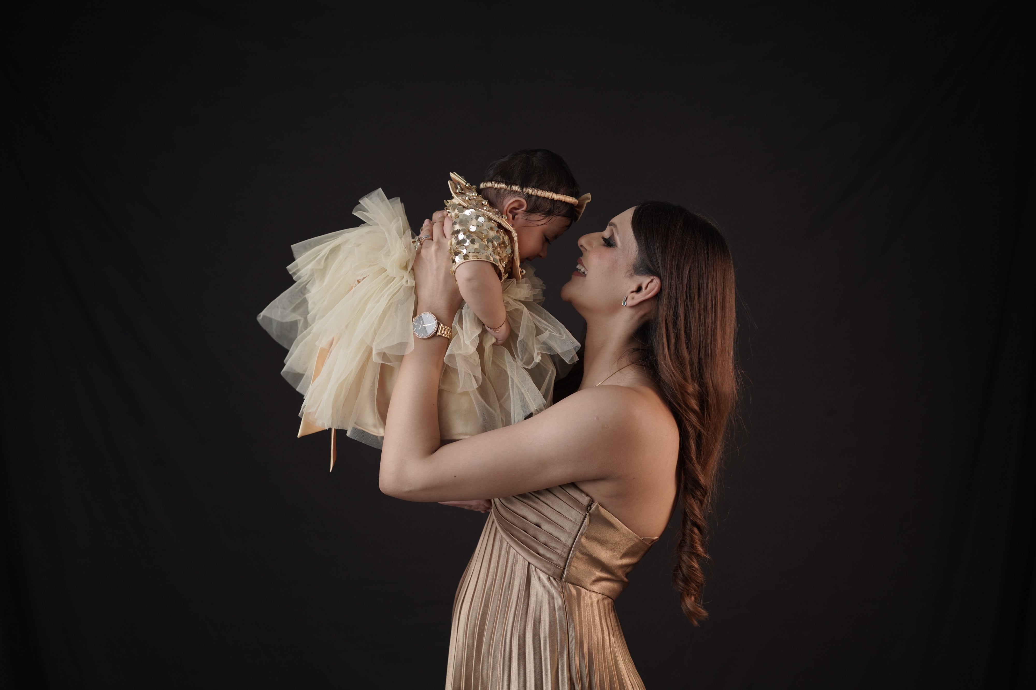 Golden Baby Girl Gown