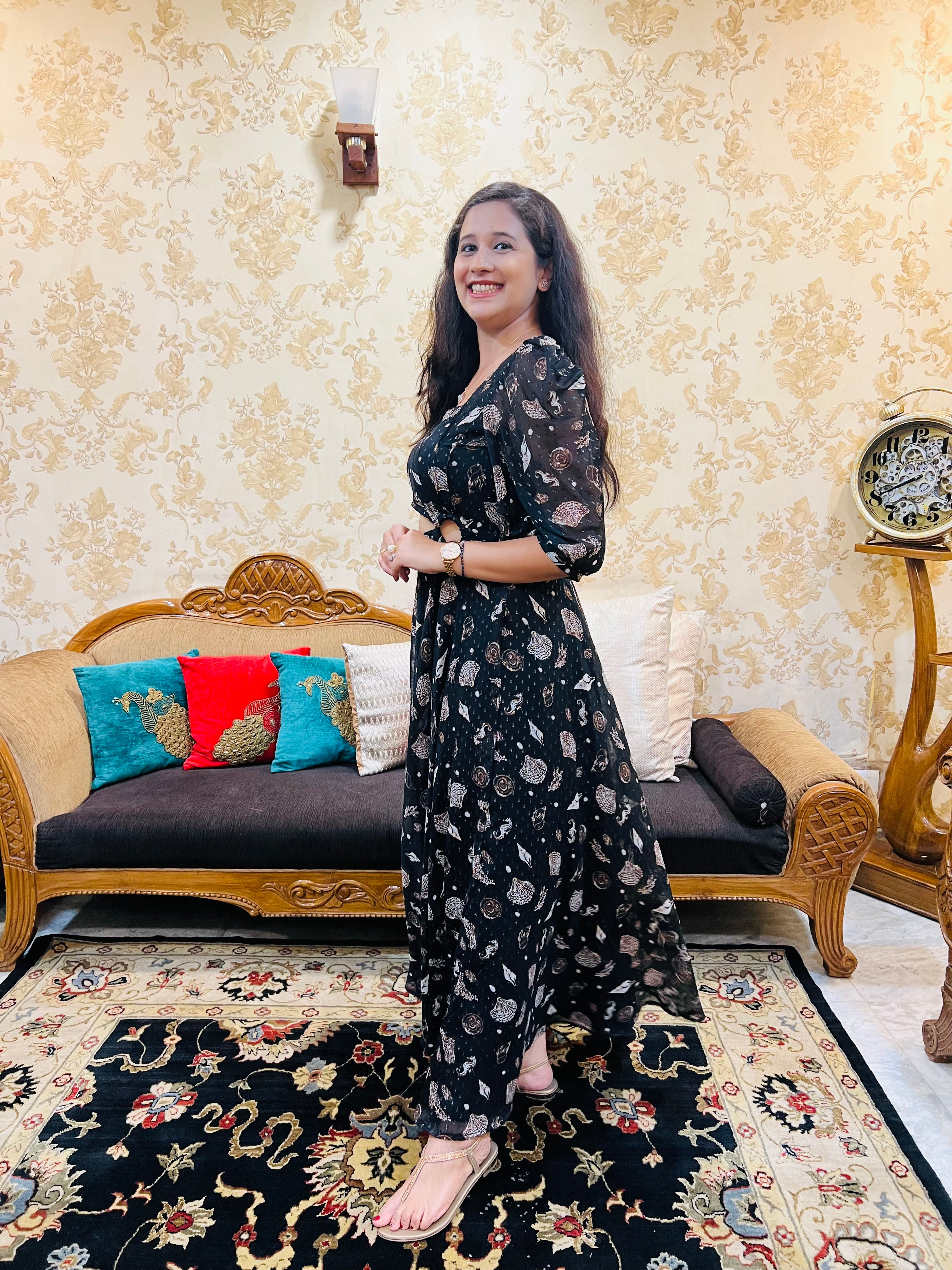 Black Ocean Lurex Maxi