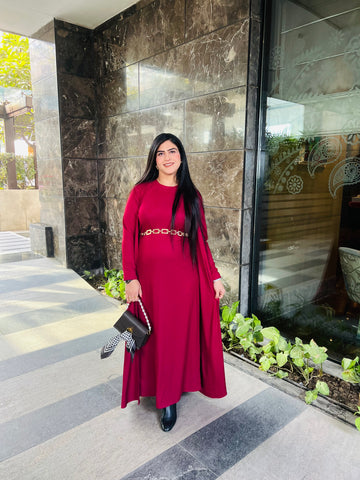 Ruby Rib Knit Maxi Dress + Shrug