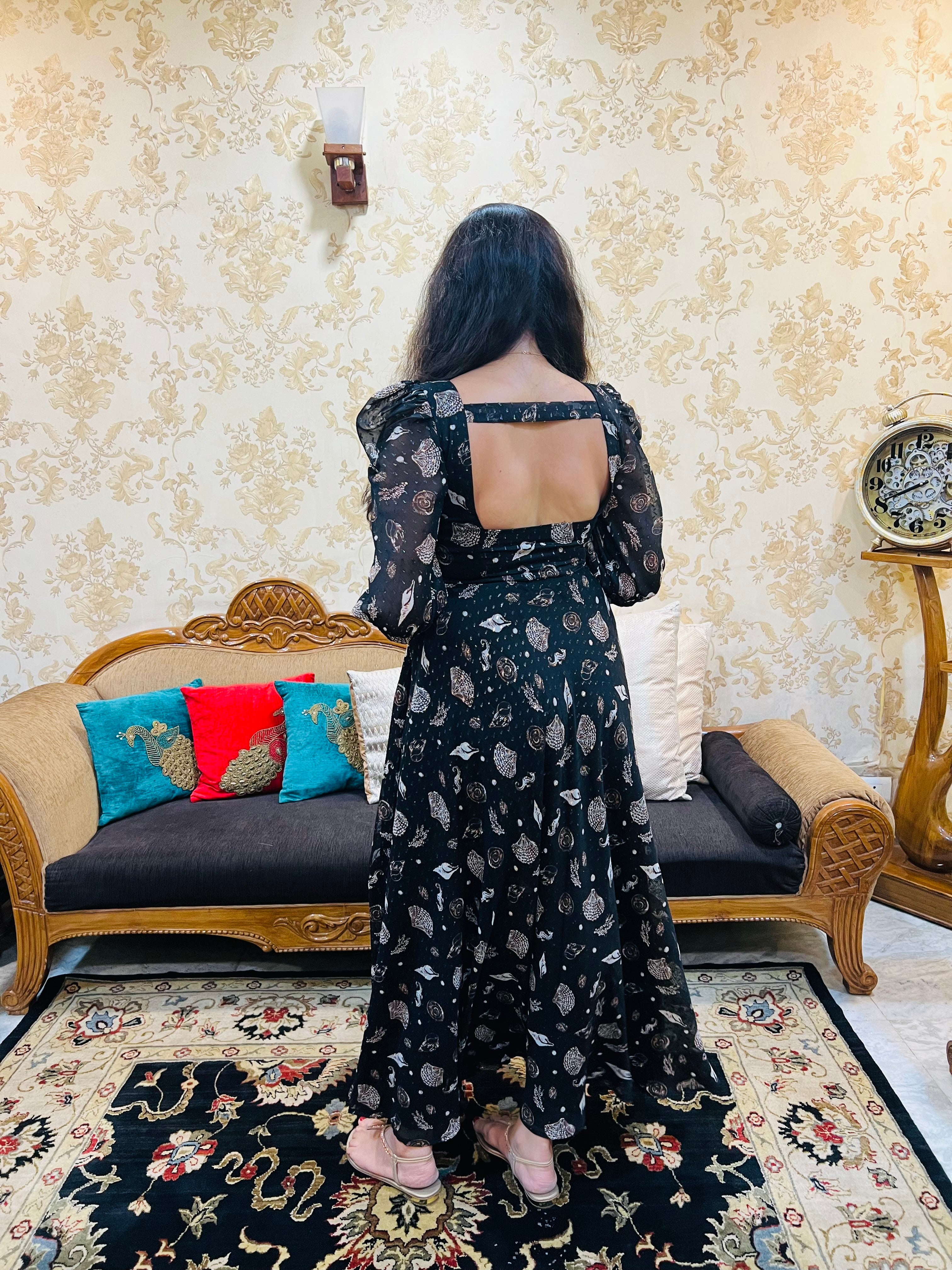 Black Ocean Lurex Maxi