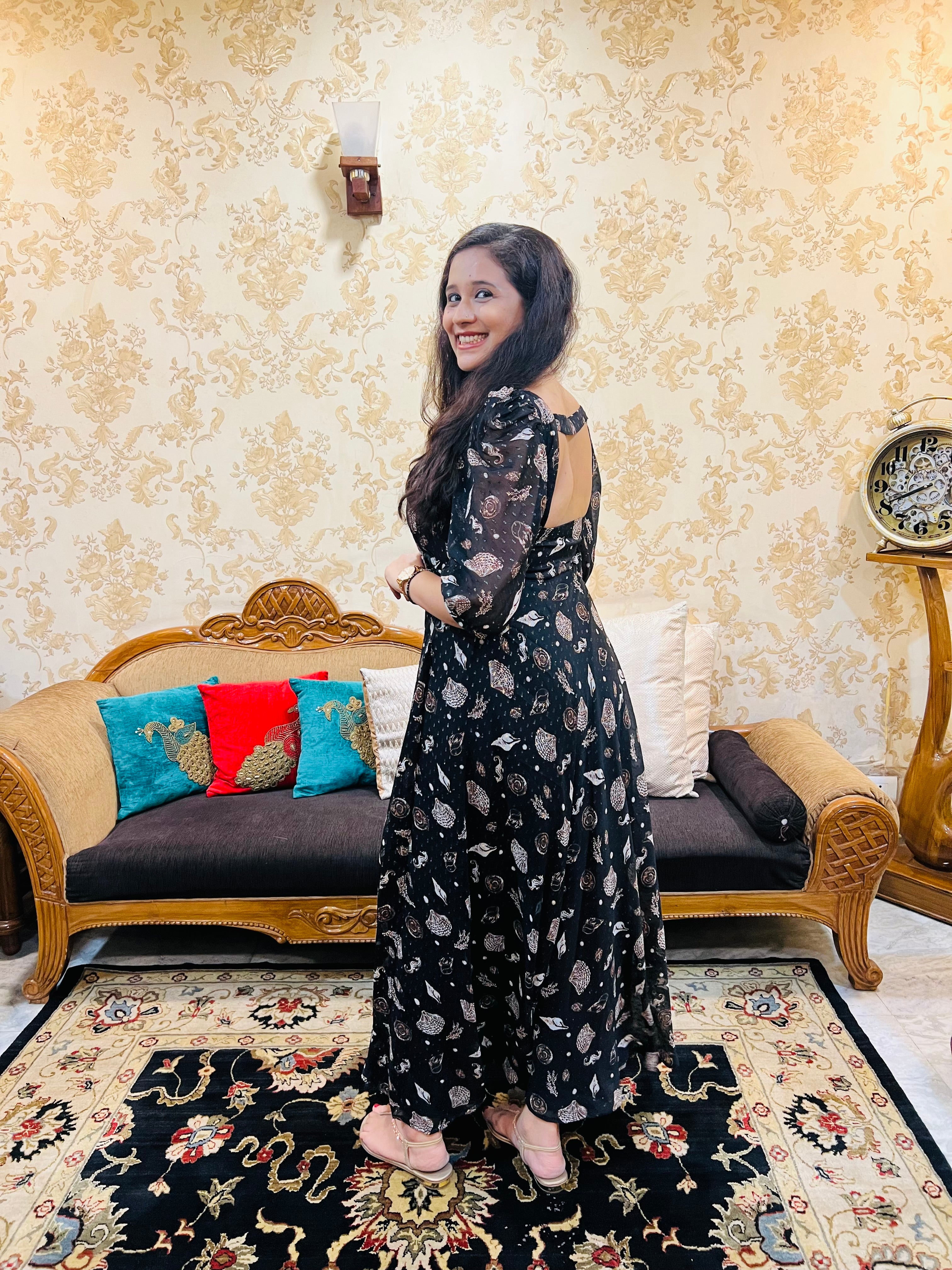 Black Ocean Lurex Maxi