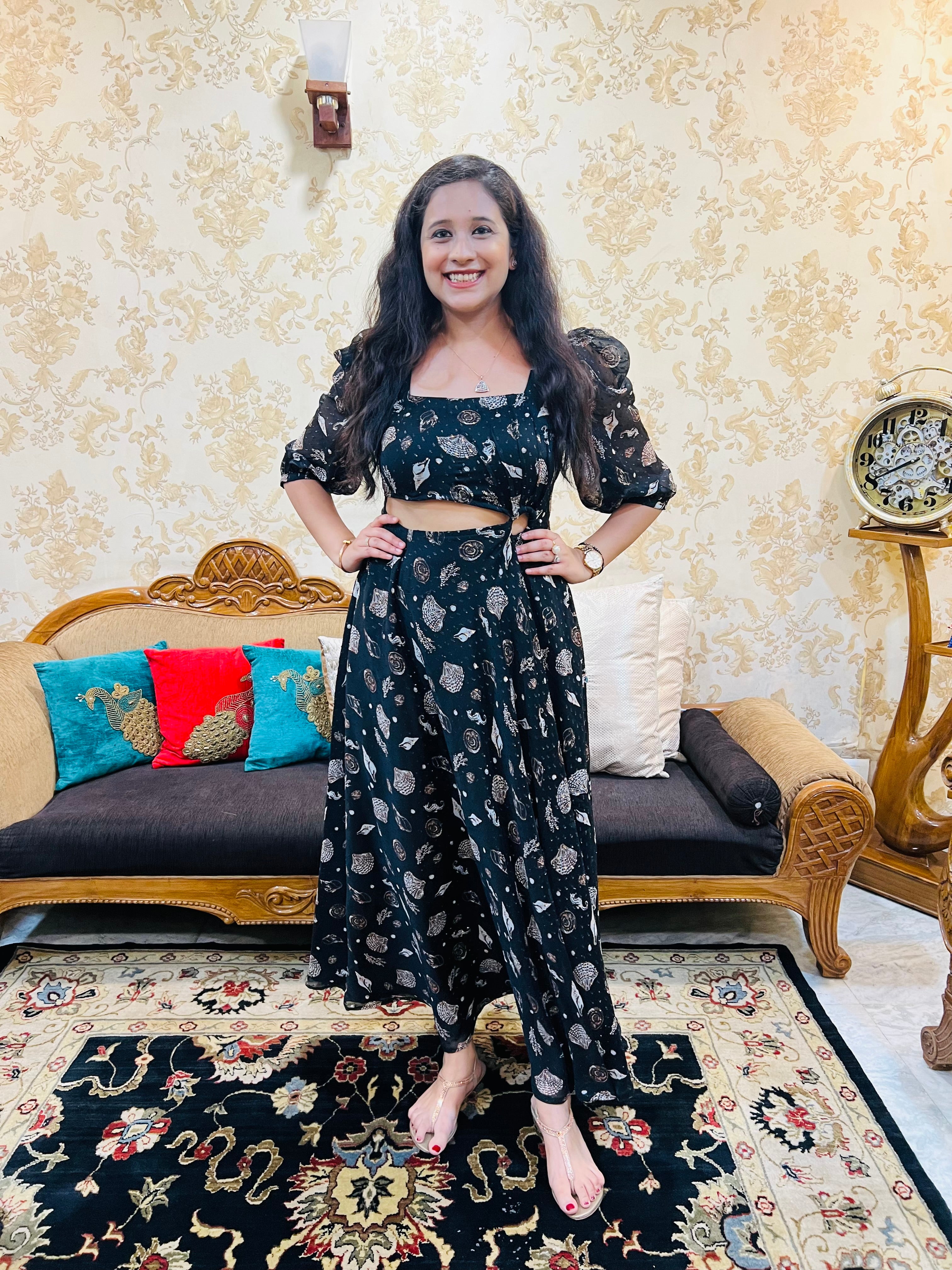 Black Ocean Lurex Maxi