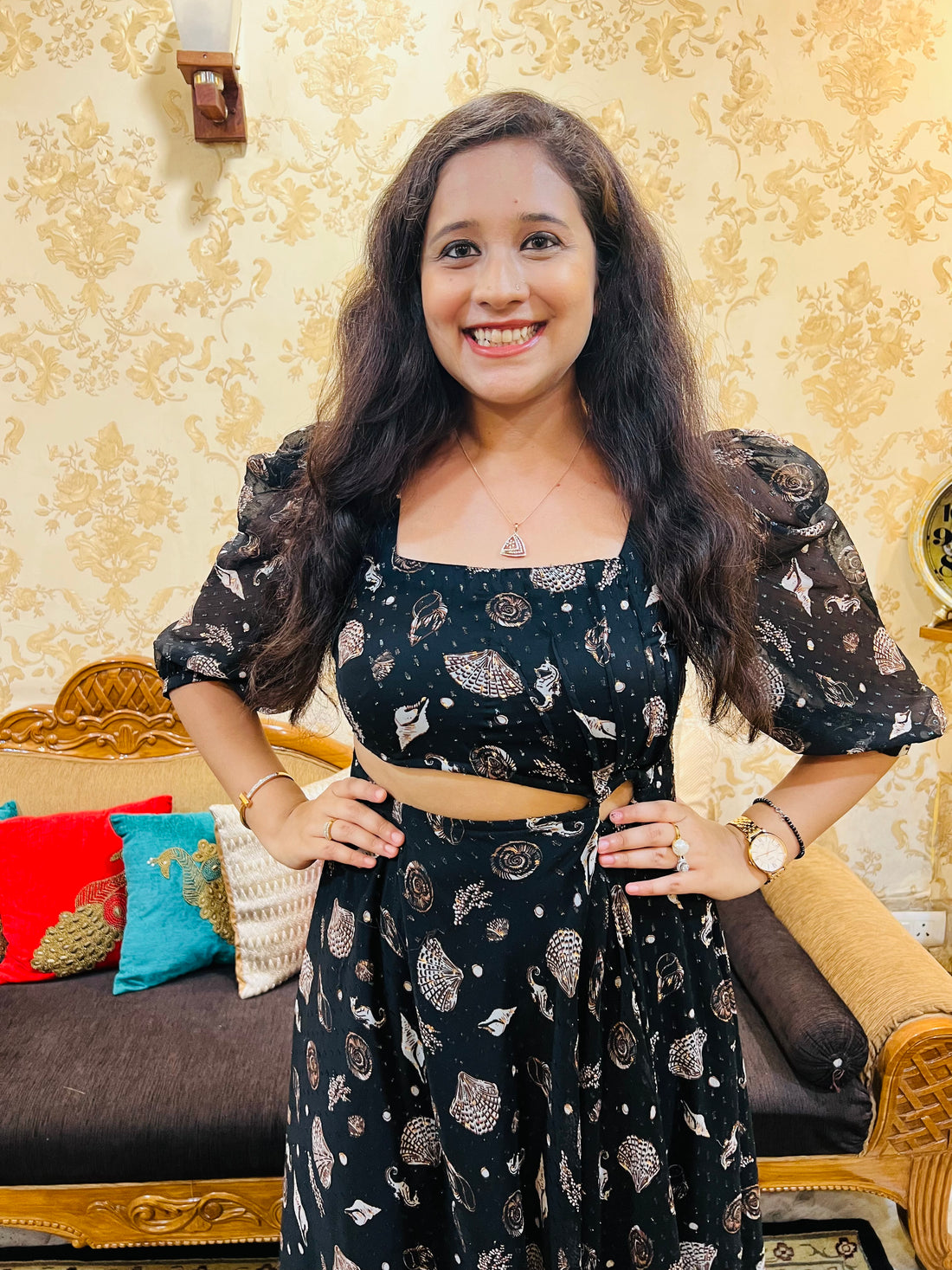 Black Ocean Lurex Maxi