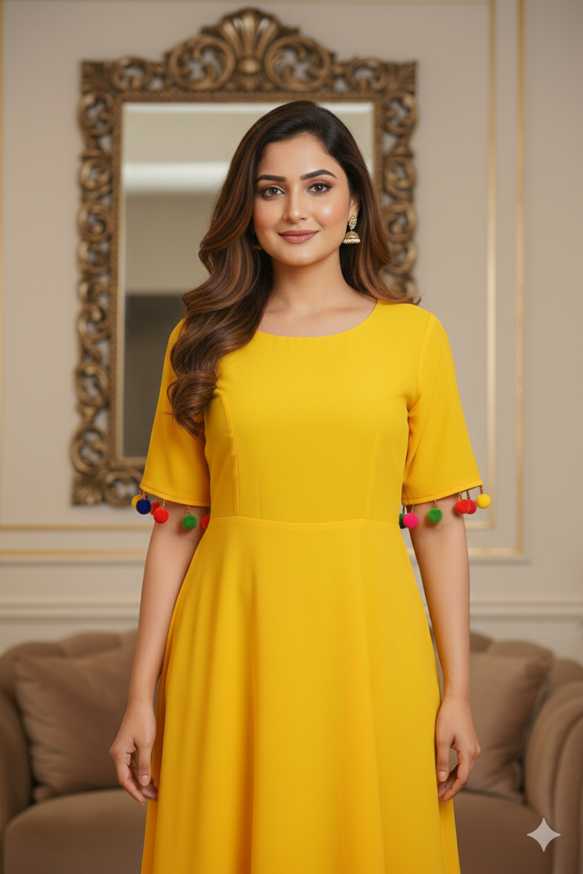 Sunshine Yellow Haldi Maxi