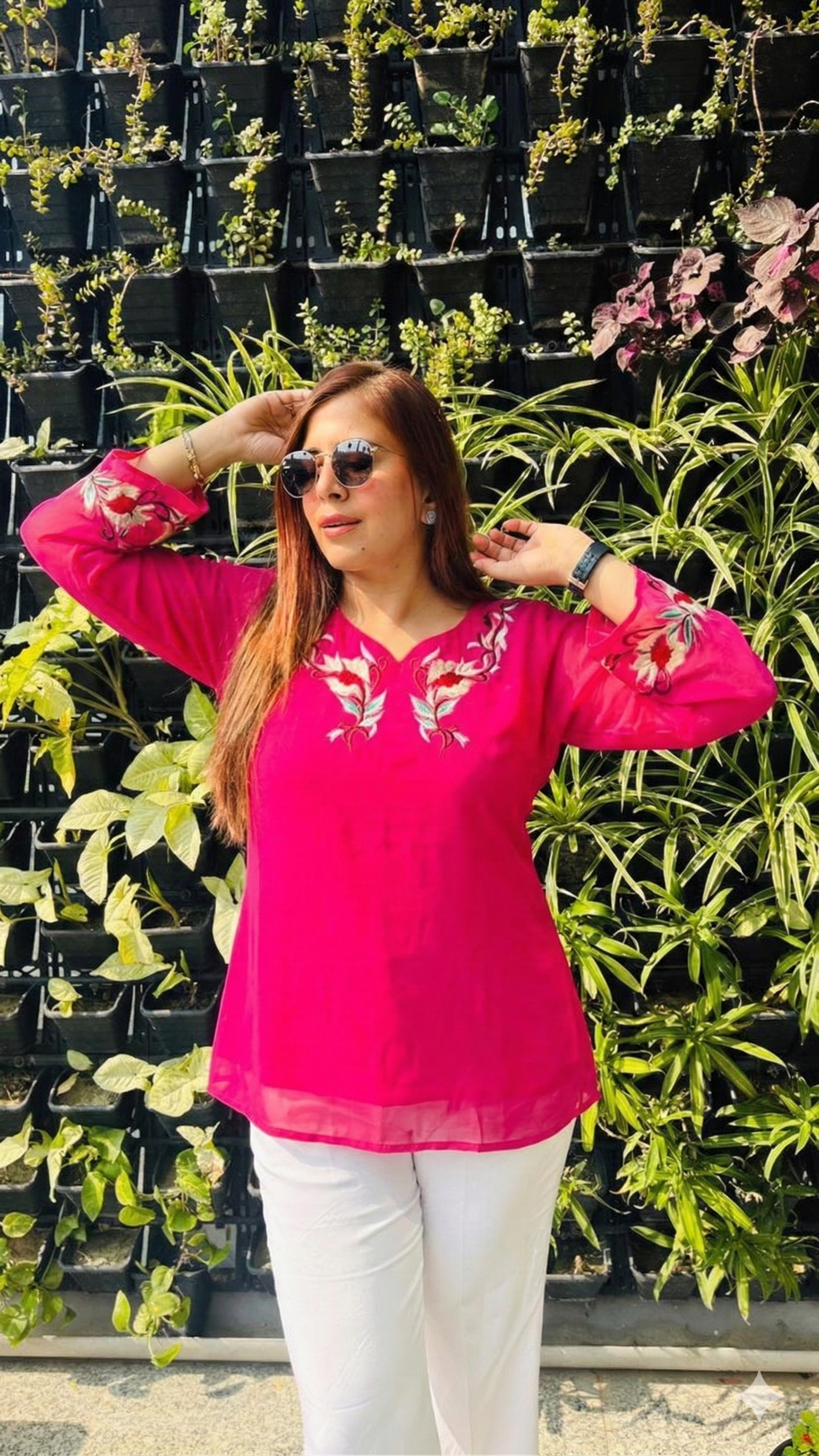 Pink Embroidery Top