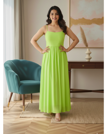Neon Georgette Maxi