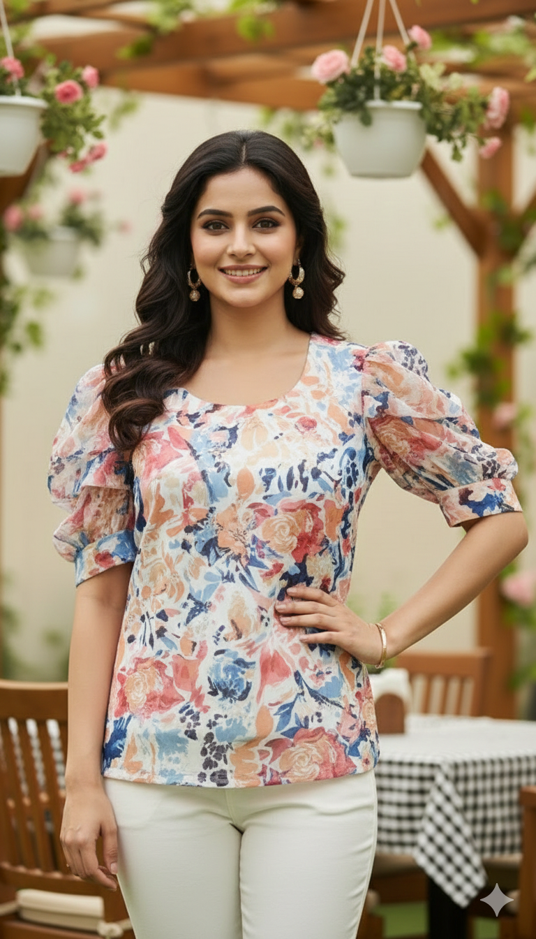 Multi-Colour Floral Top