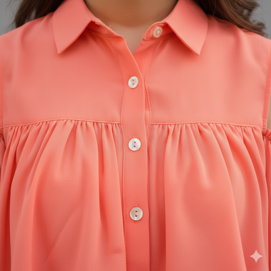 Peach Shirt Top