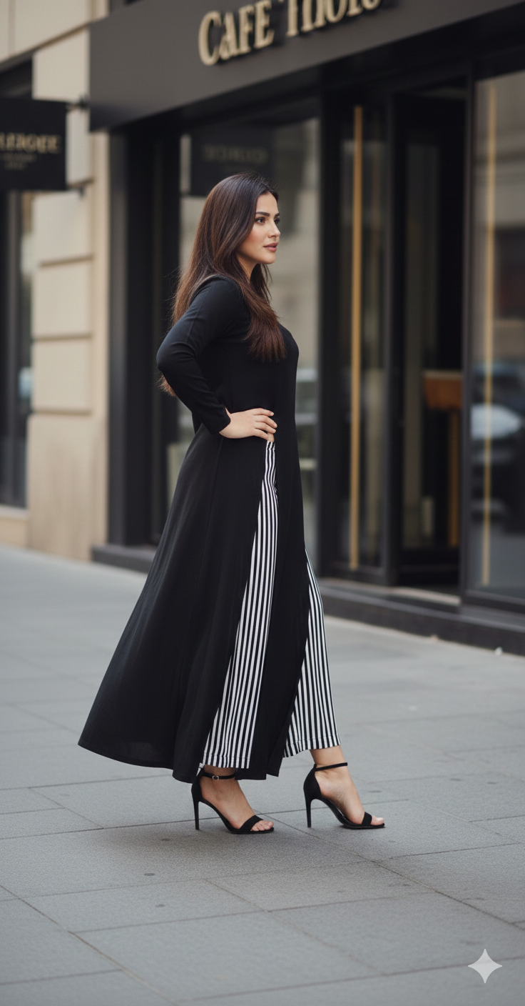 Black Slit Top