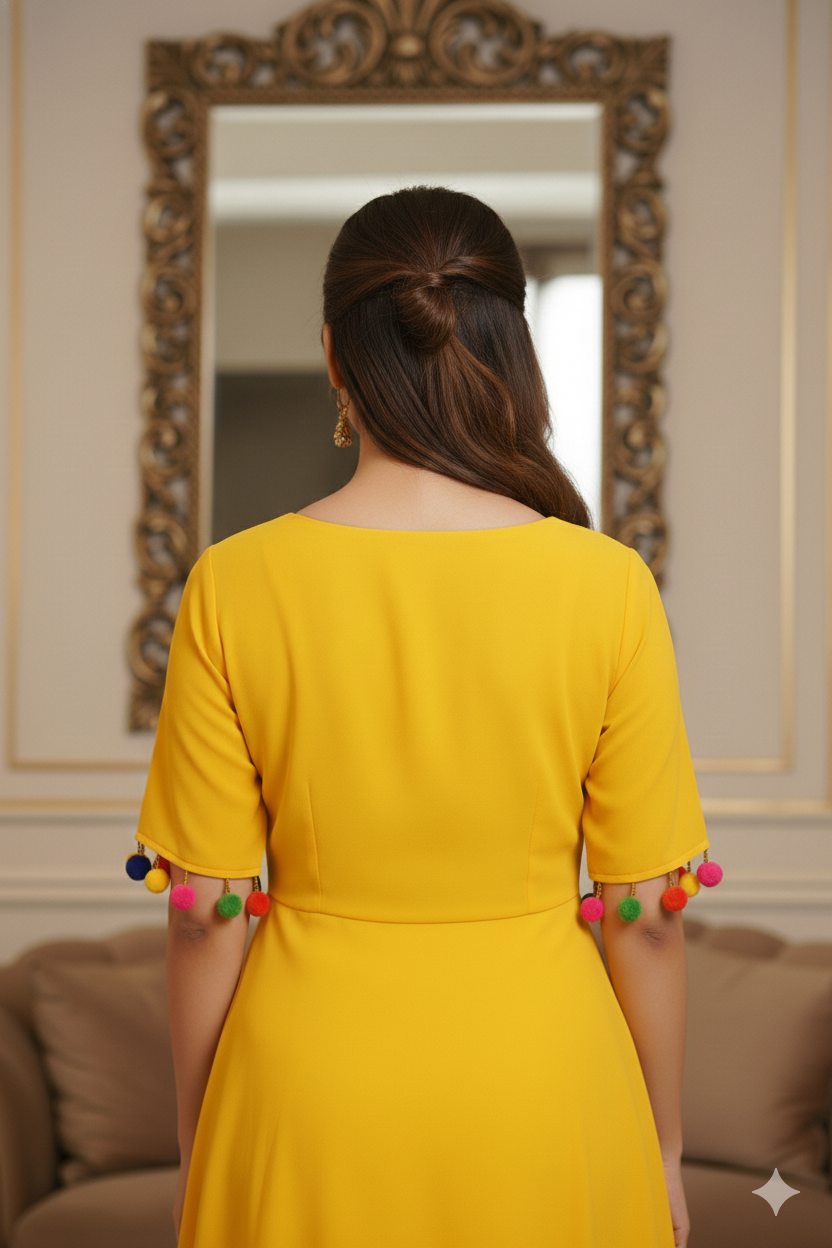 Sunshine Yellow Haldi Maxi
