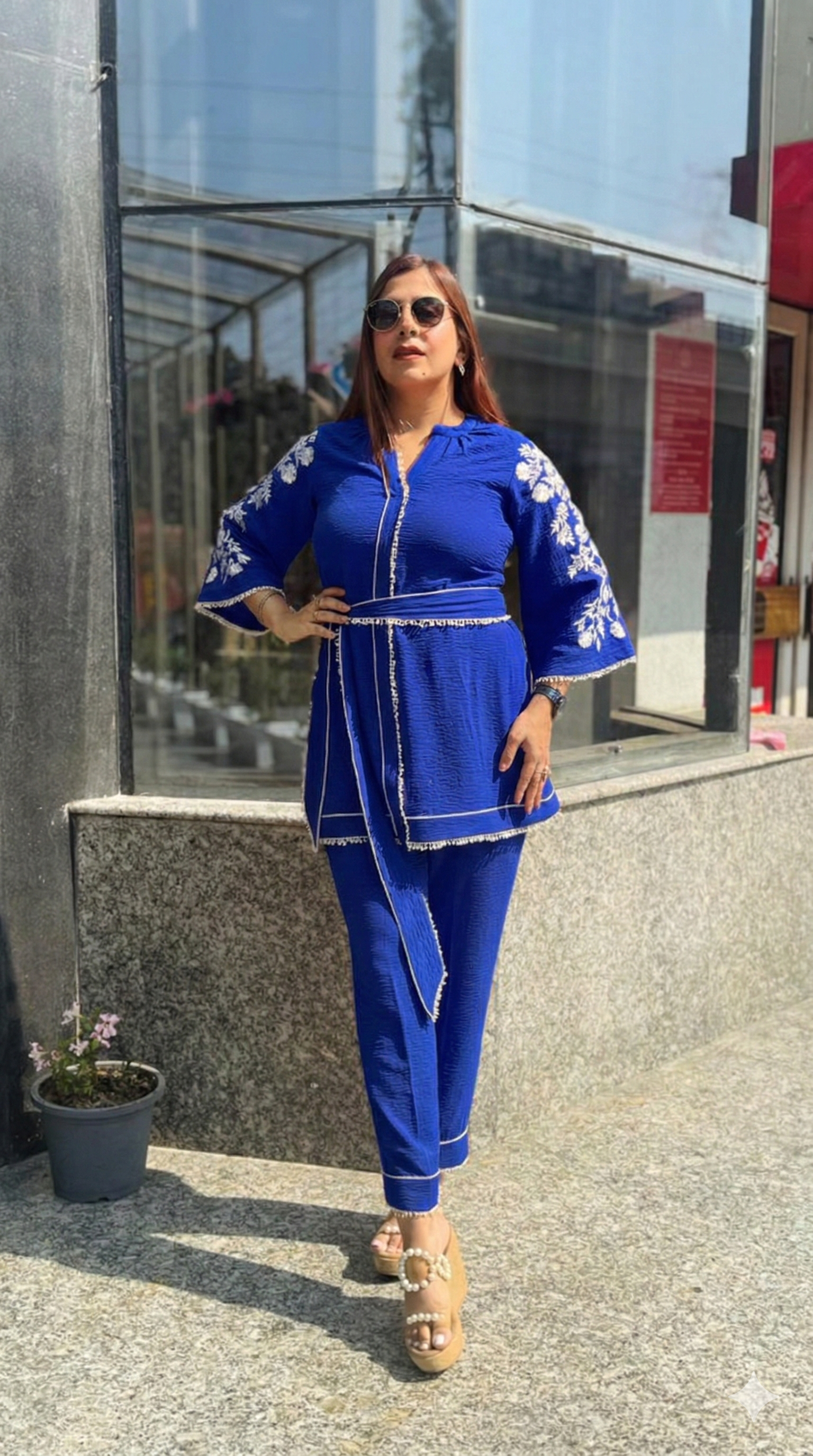 Rust Cotton Linen Crush Co-Ord | Lakhina Couture - Look 13