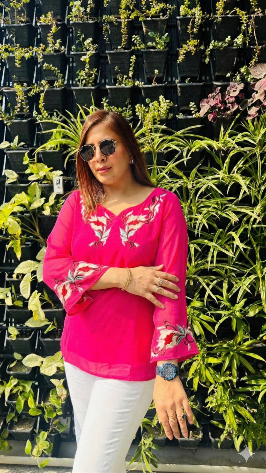 Pink Embroidery Top