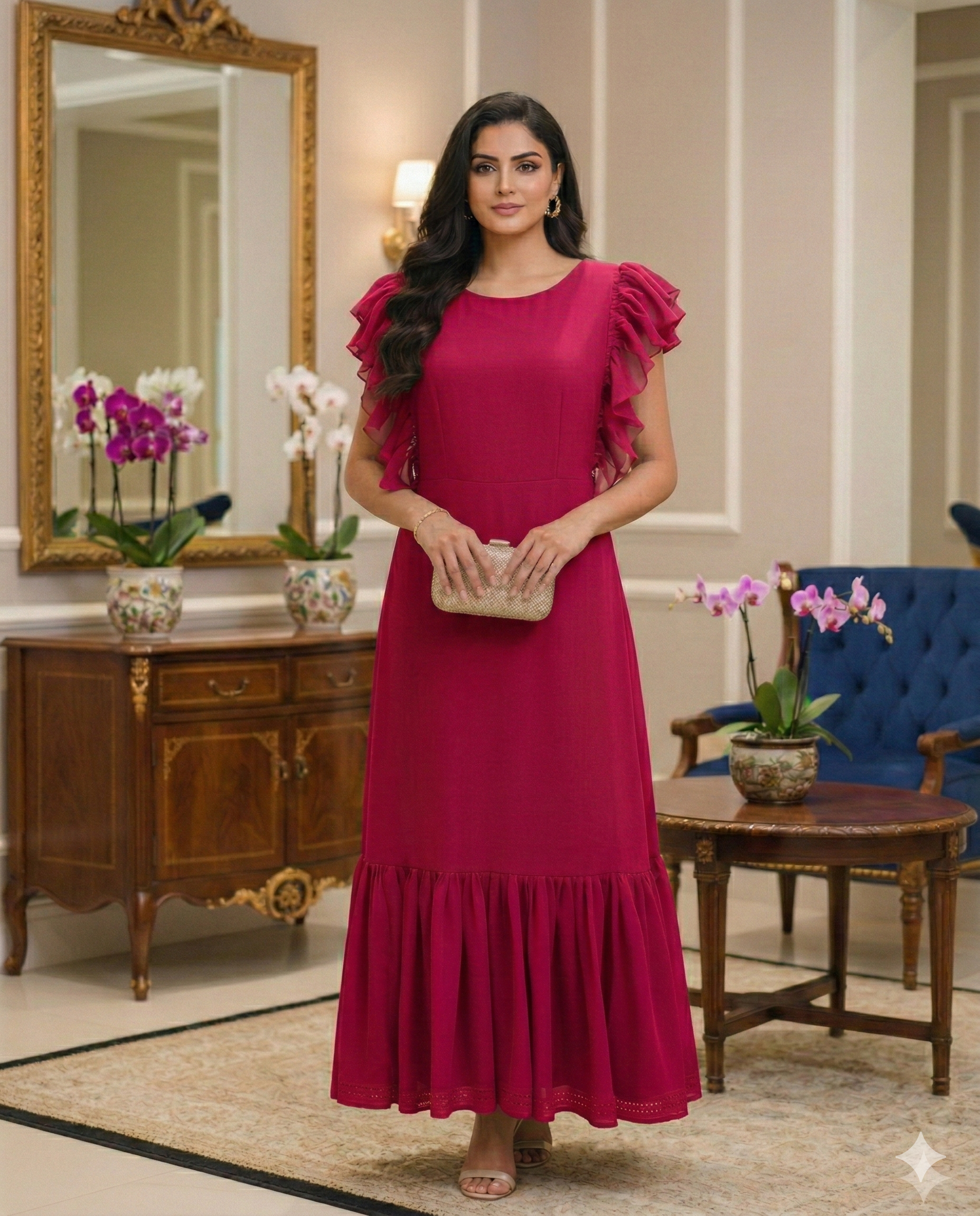 Wine Georgette Maxi