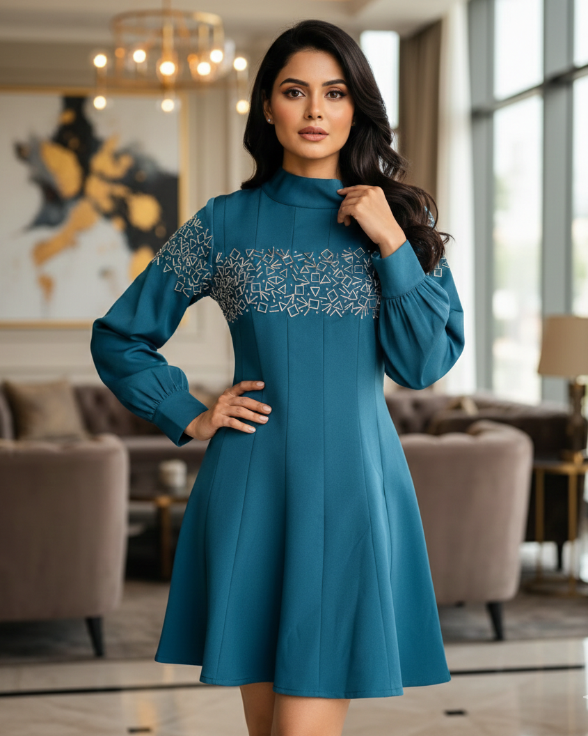 Peacock Banana Dress