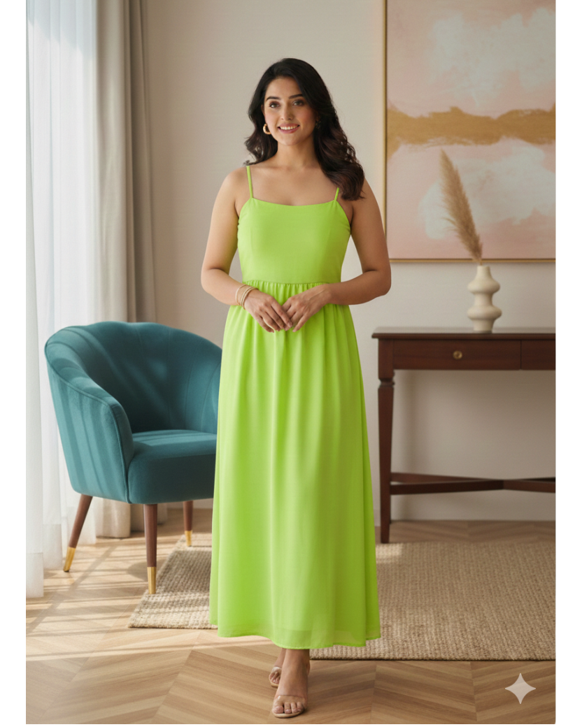 Neon Georgette Maxi