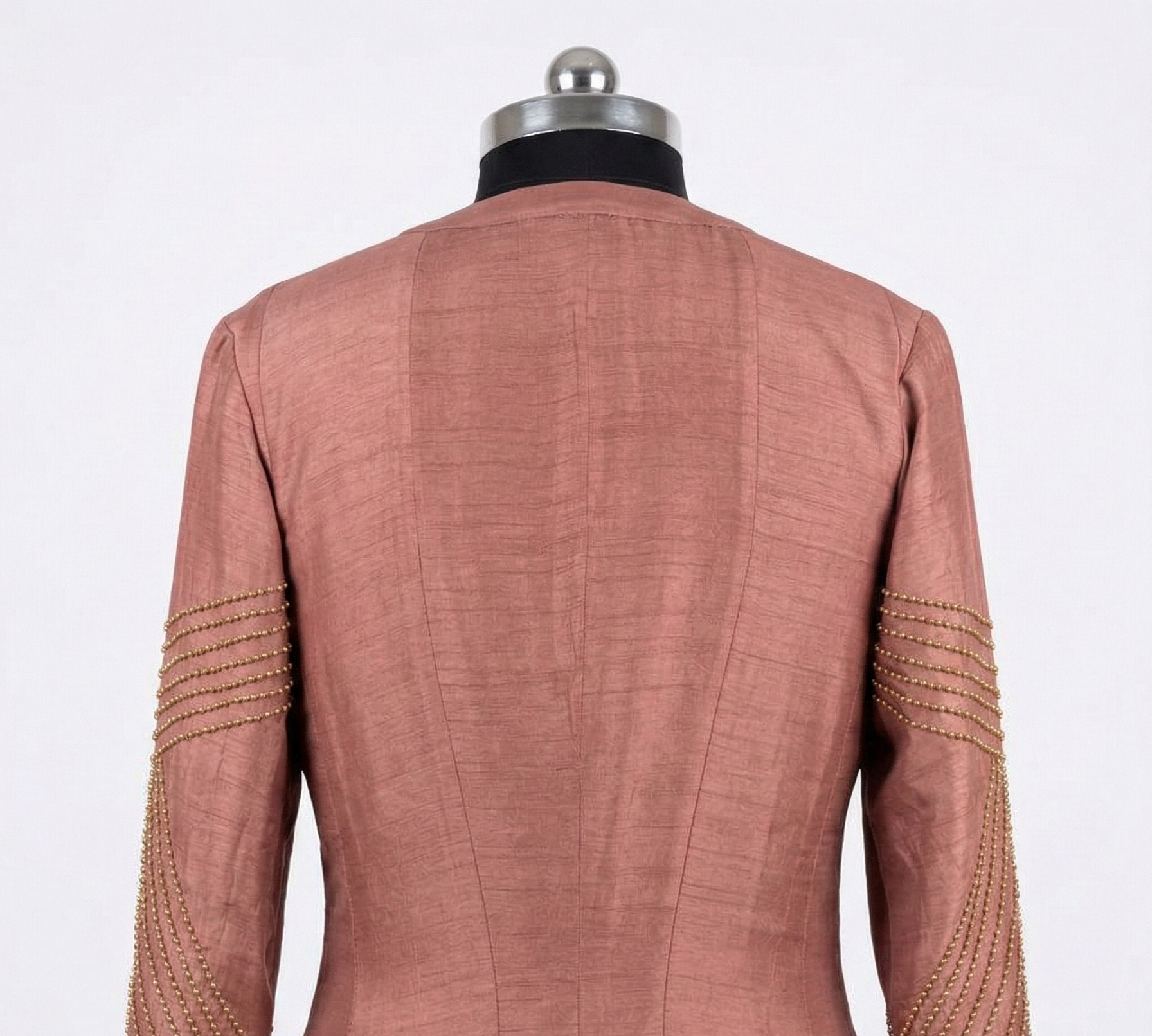 Dusty Rose Embroidered Georgette Anarkali Set