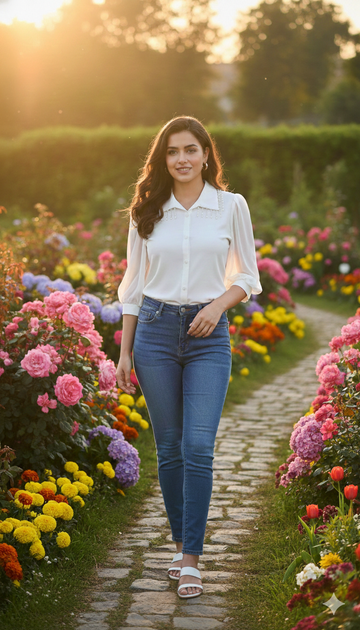 Pearl Drop Elegance Shirt Top