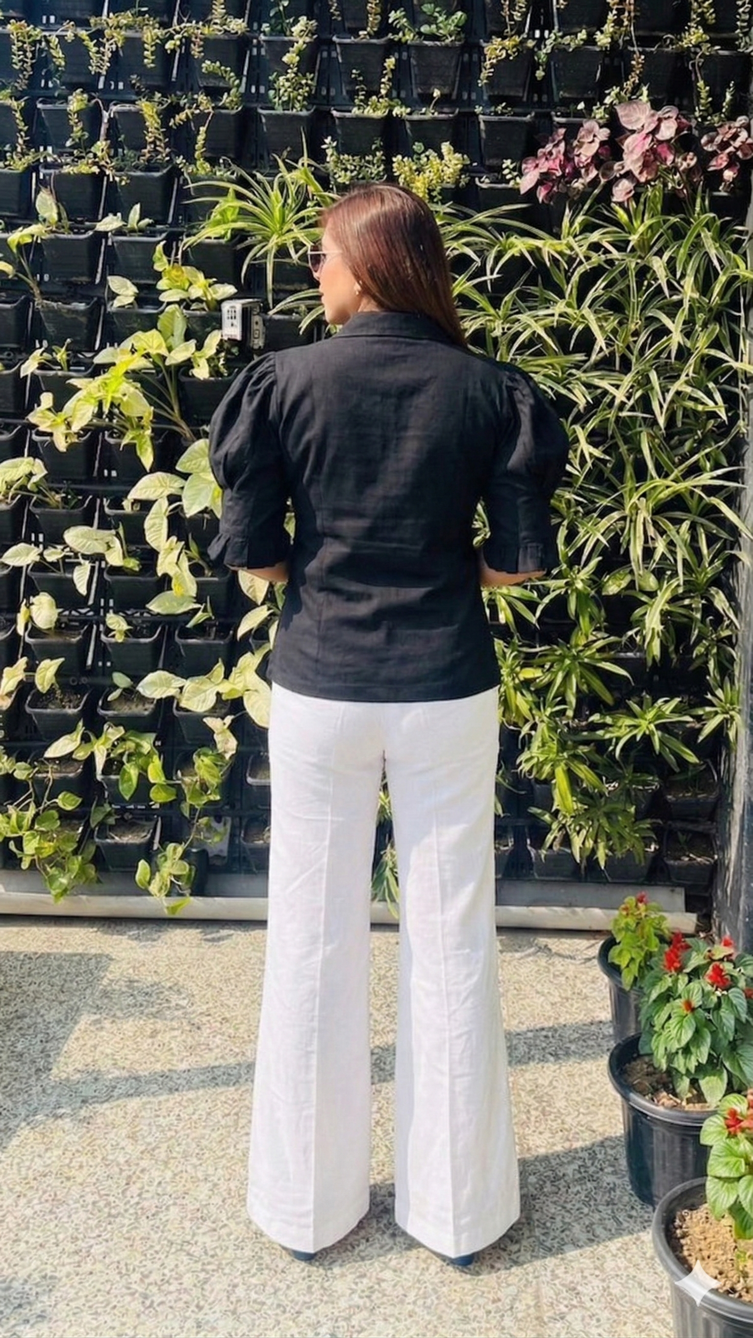 Black Embroidered Top