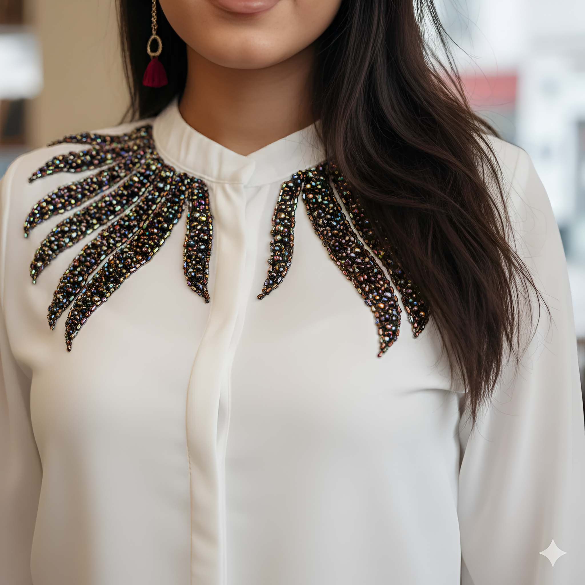 White Embroidered Shirt