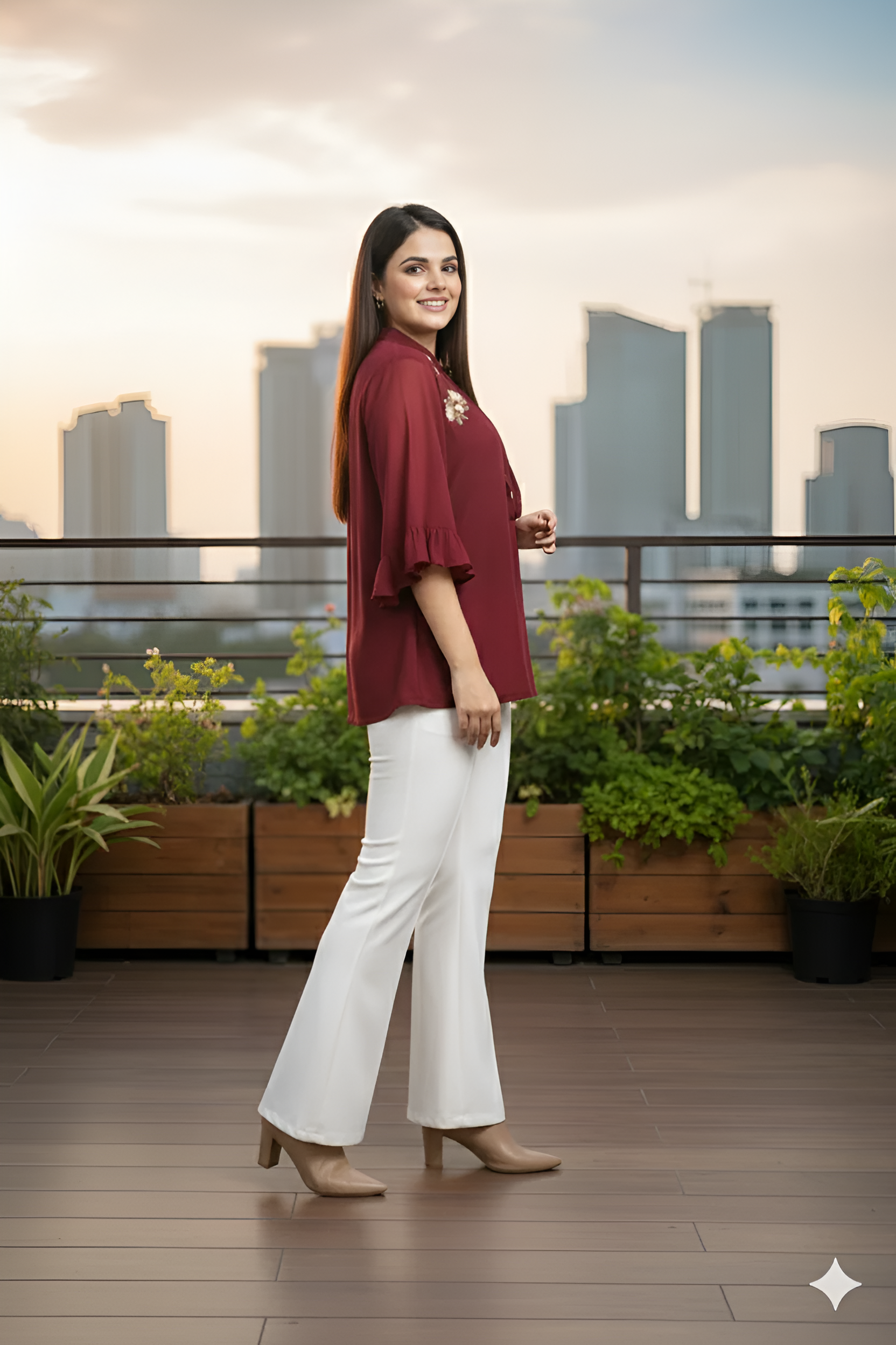 Classy Maroon Top