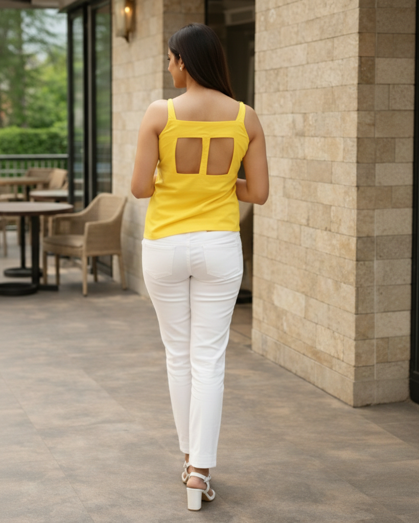 Yellow Terry Cotton Top
