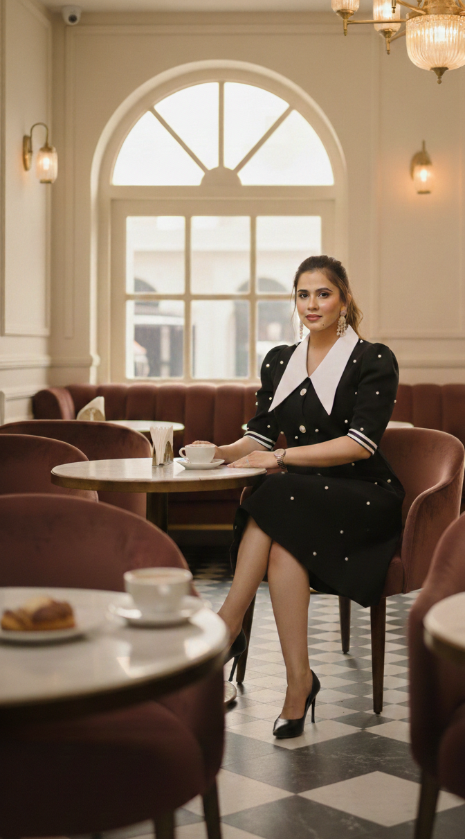 Happy High Pearl A-Line Georgette Dress