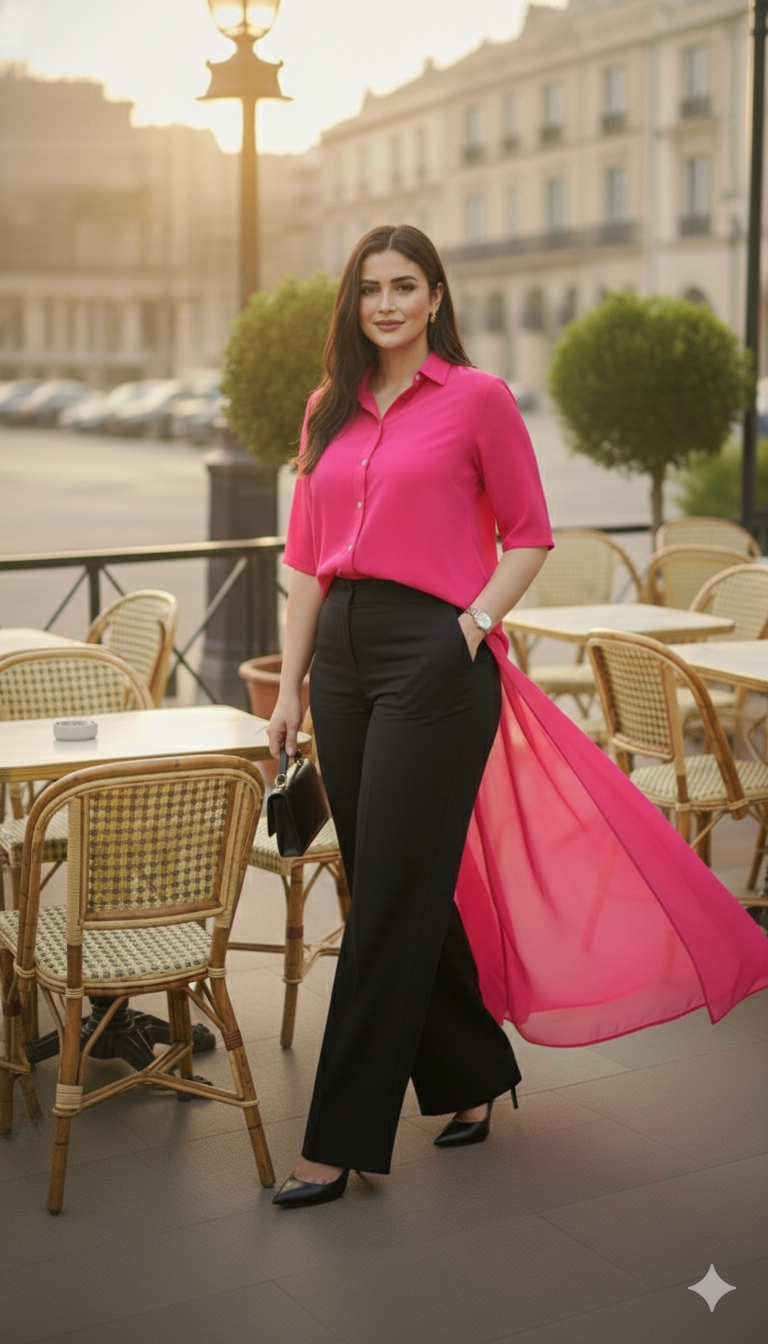Pink Slit Shirt