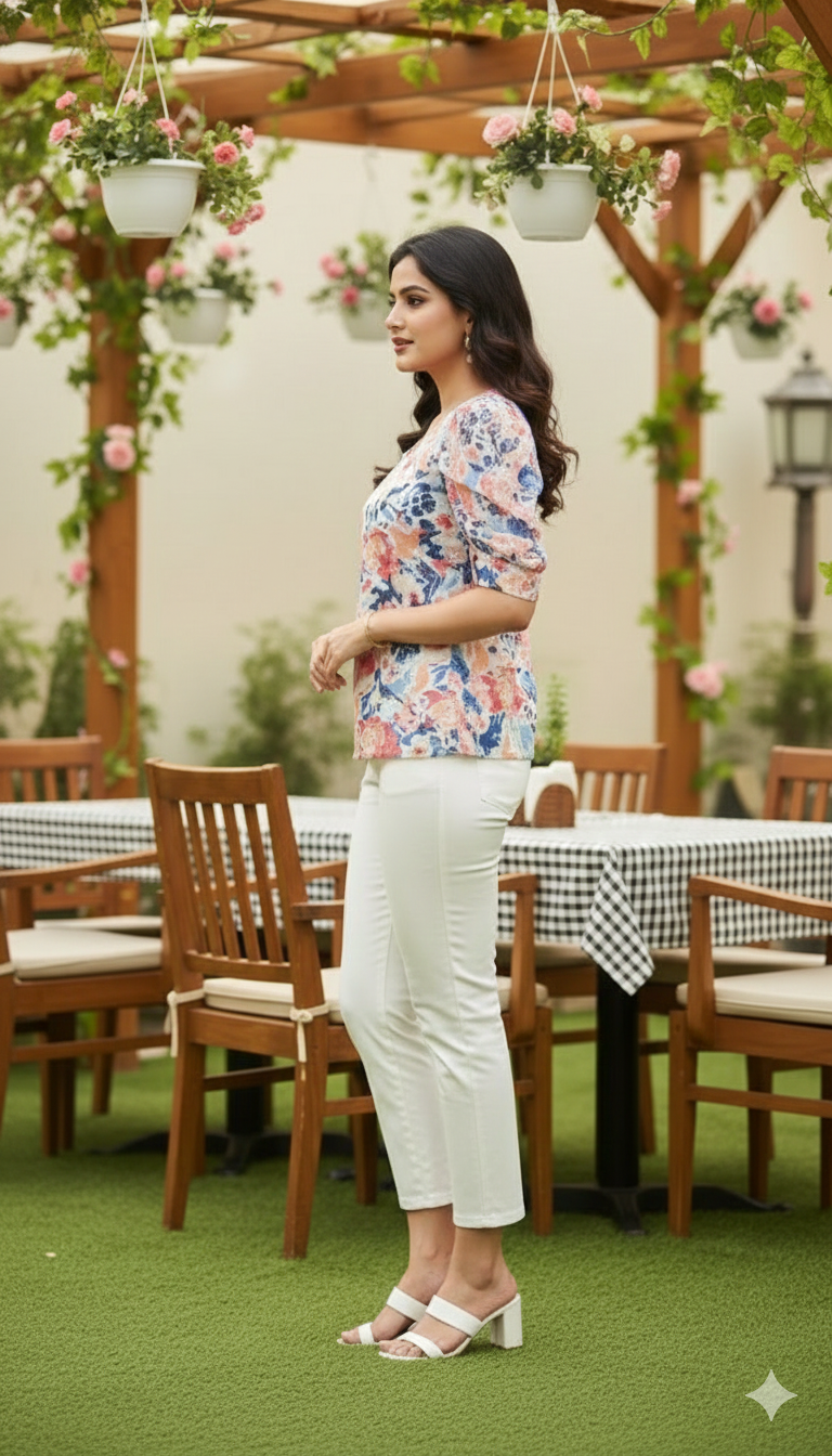 Multi-Colour Floral Top