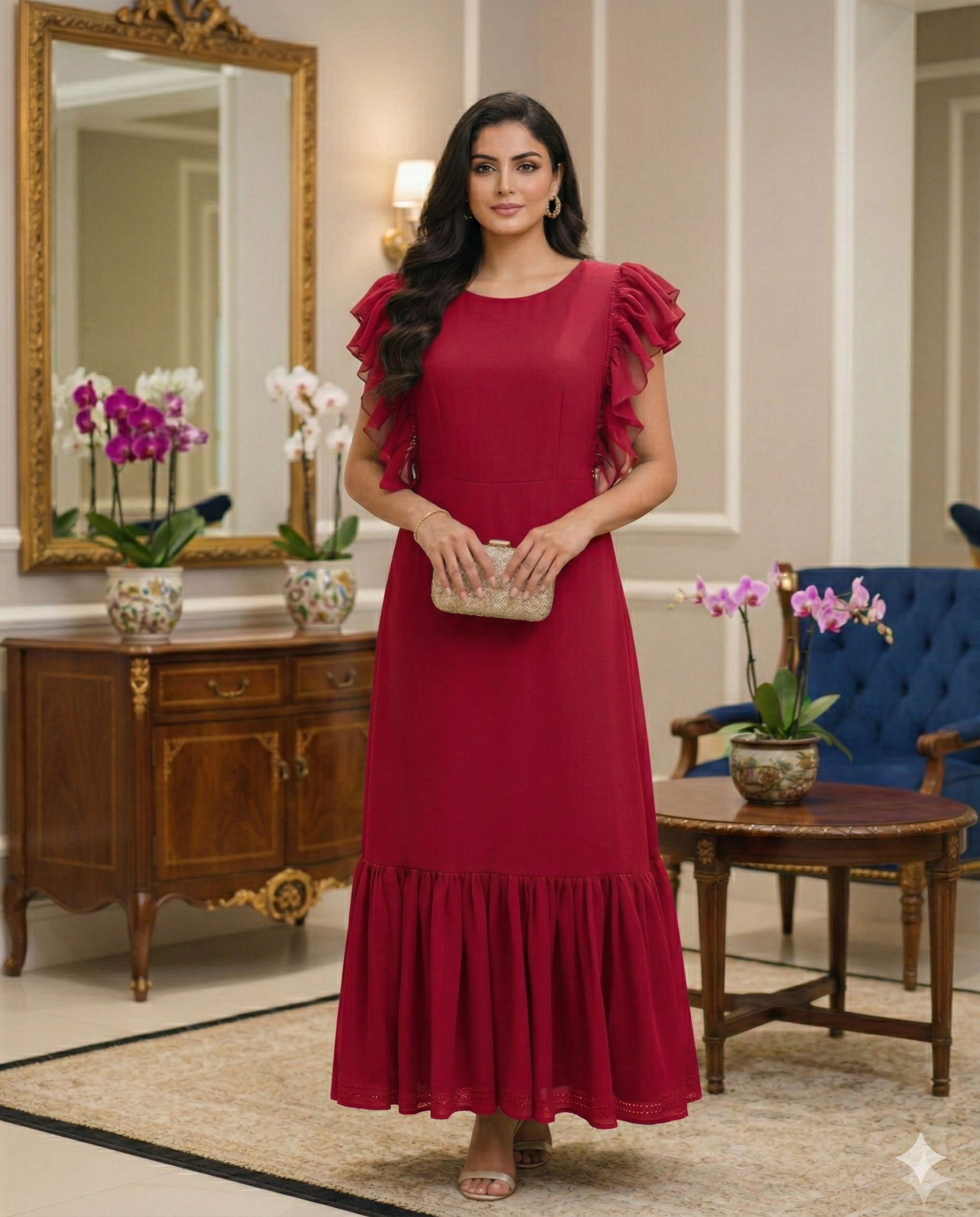Wine Georgette Maxi