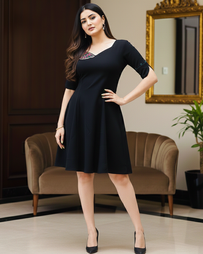 Butterfly Black Dress