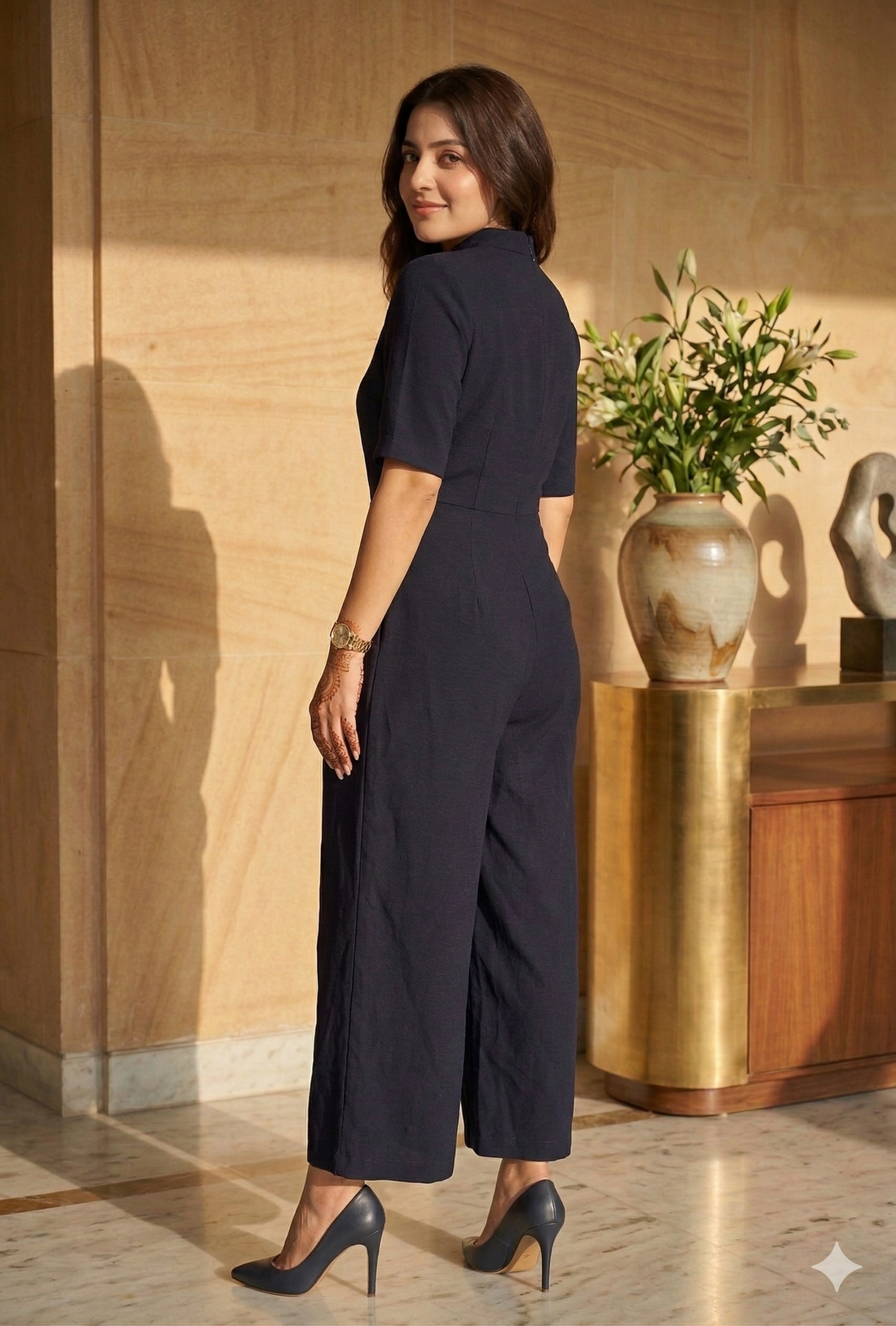 Moss Crepe Jumpsuit