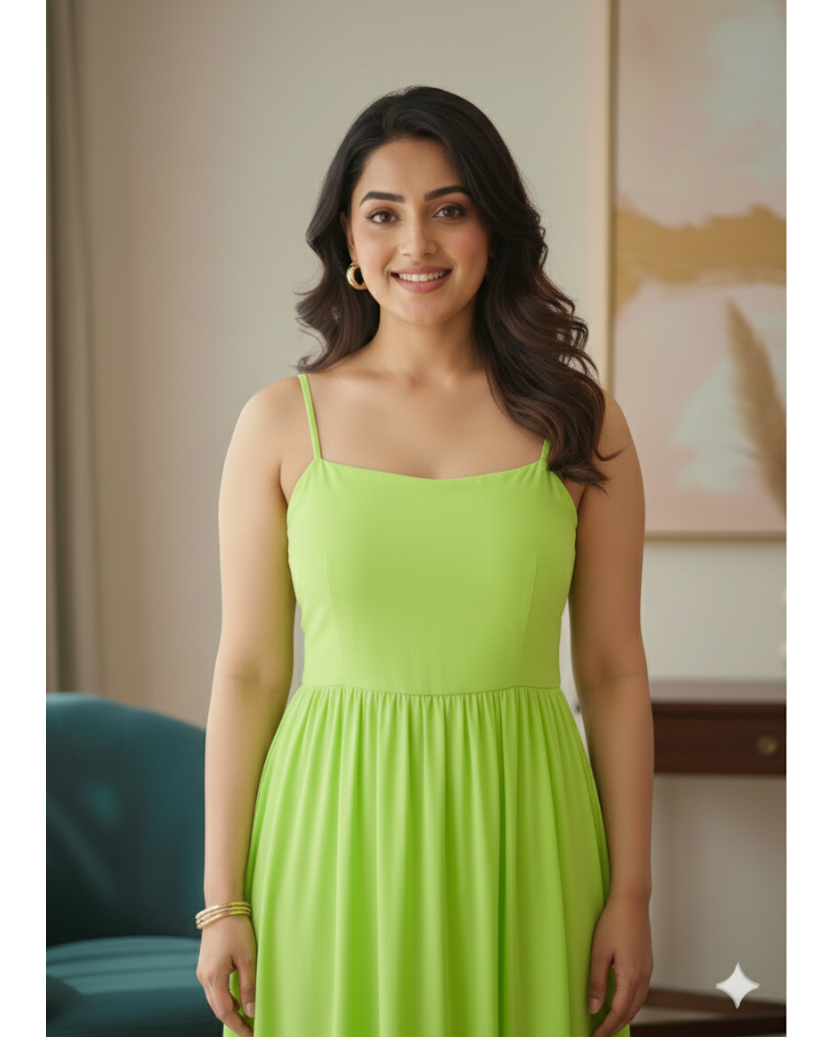 Neon Georgette Maxi