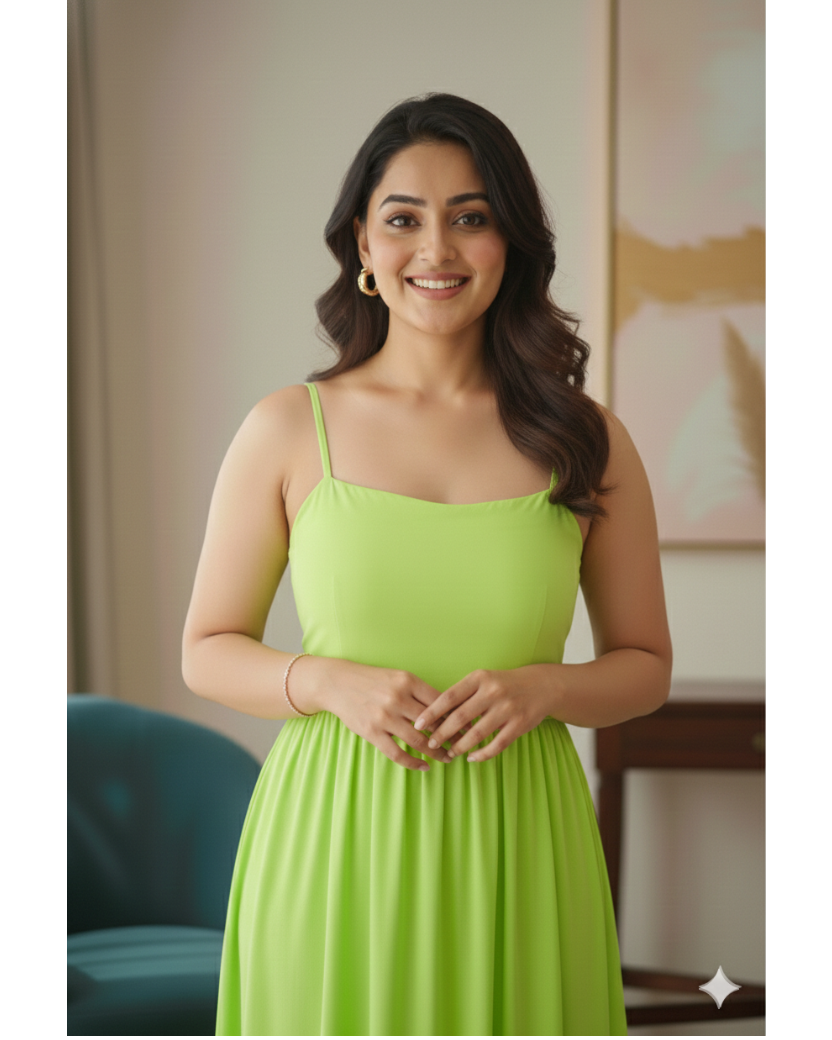 Neon Georgette Maxi