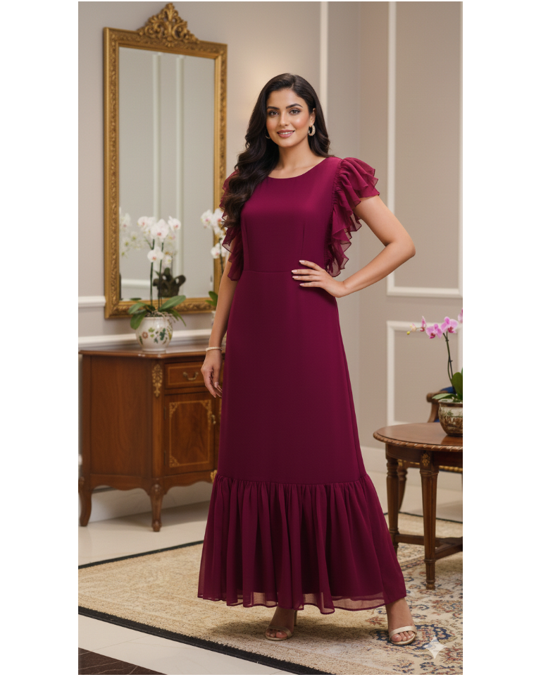Wine Georgette Maxi