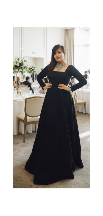 Chroma Black Gown