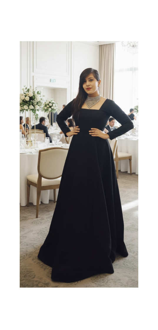Chroma Black Gown