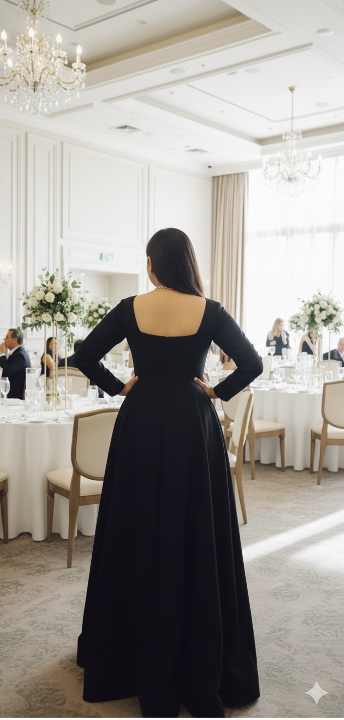 Chroma Black Gown
