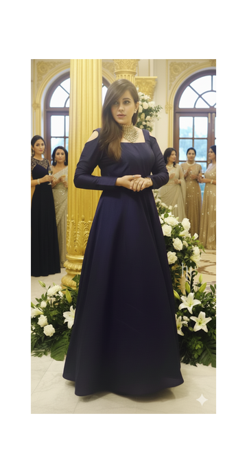 Navy Blue Chroma Gown